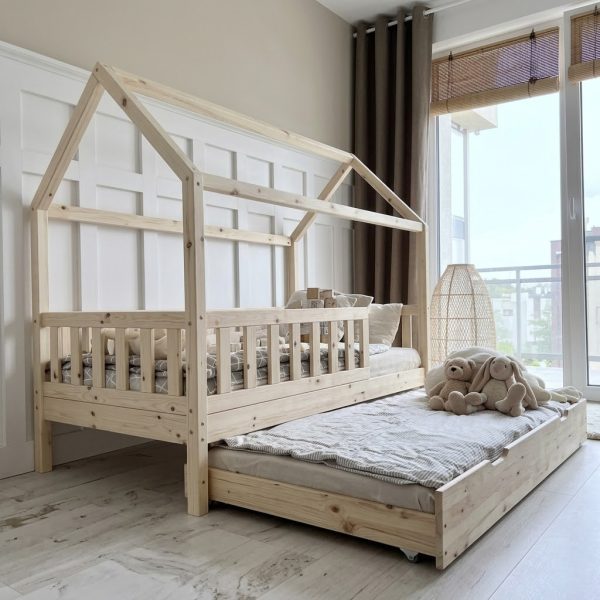 Posteľ Domček Blanco Plus 200x120 (s prístelkou)