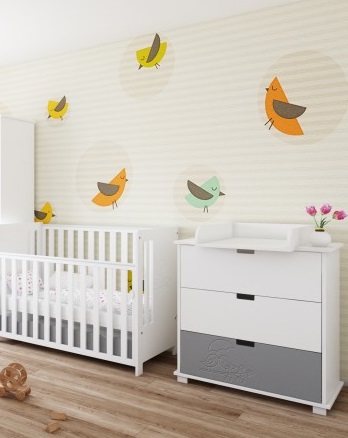 Zostava nábytku 2 ks - VTÁČIKY PW