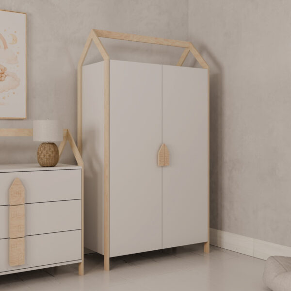 Detská skriňa Double House line – elegantná skriňa House line pohľad 3