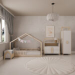 Detská skriňa Simple House line – elegantná skriňa House line pohľad 2