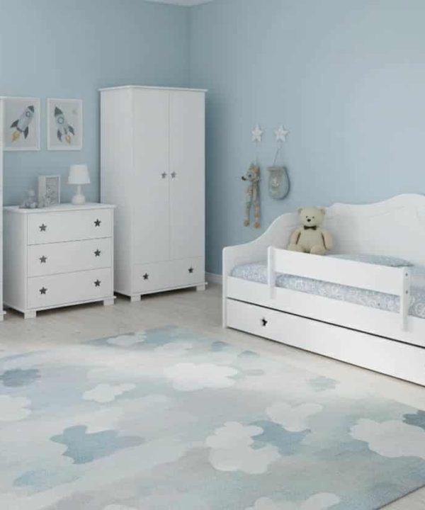 Detská posteľ Hviezda PW 200x90 cm – masívna borovica hviezdičkový motív